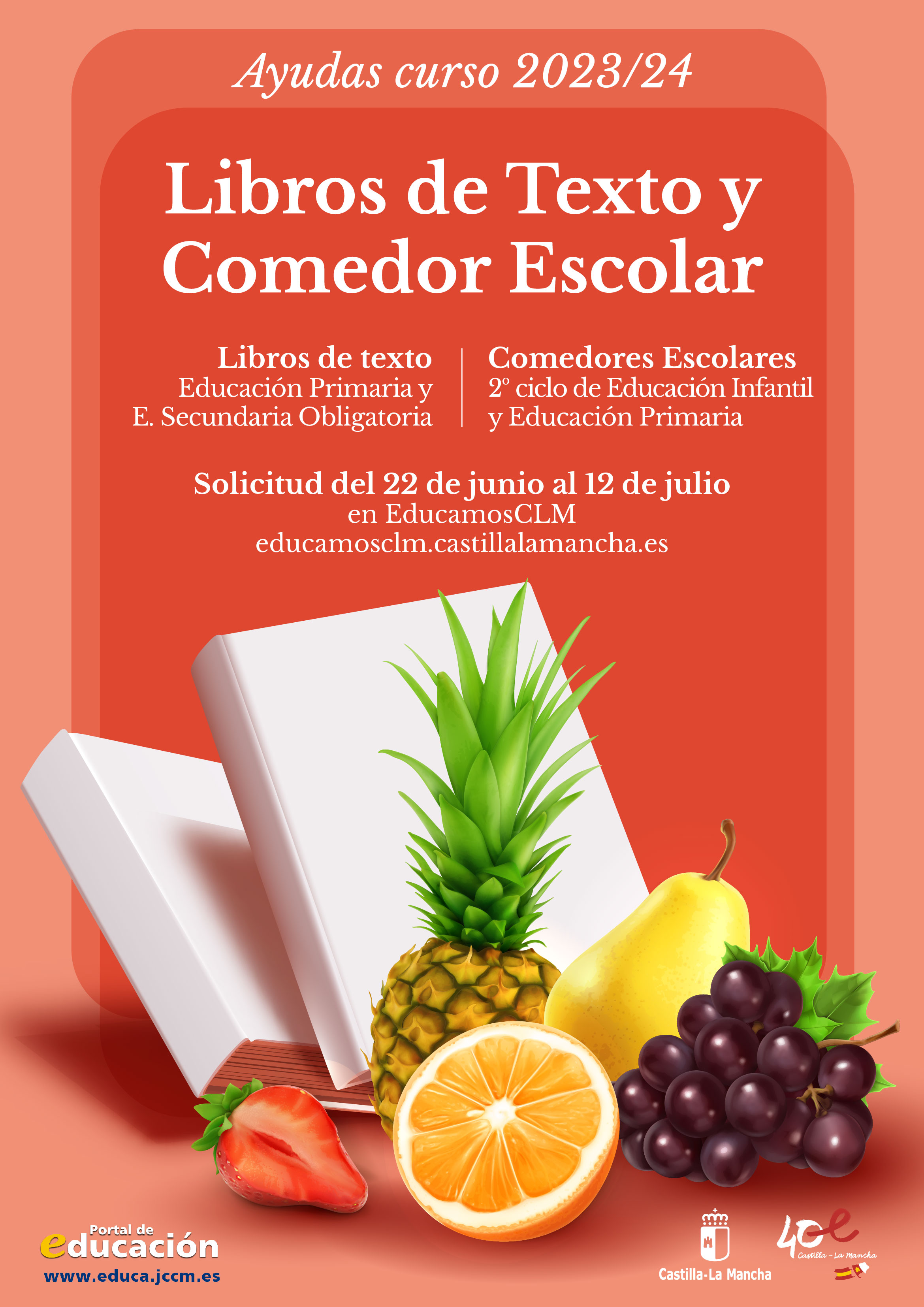 AyudasLibrosComedor2023 Cartel