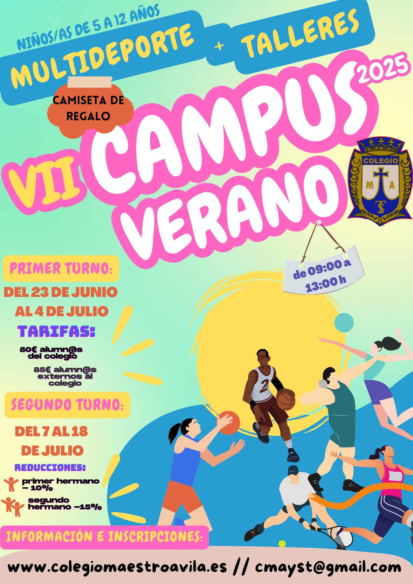 Flyer Actividades Verano Infantil Amarillo