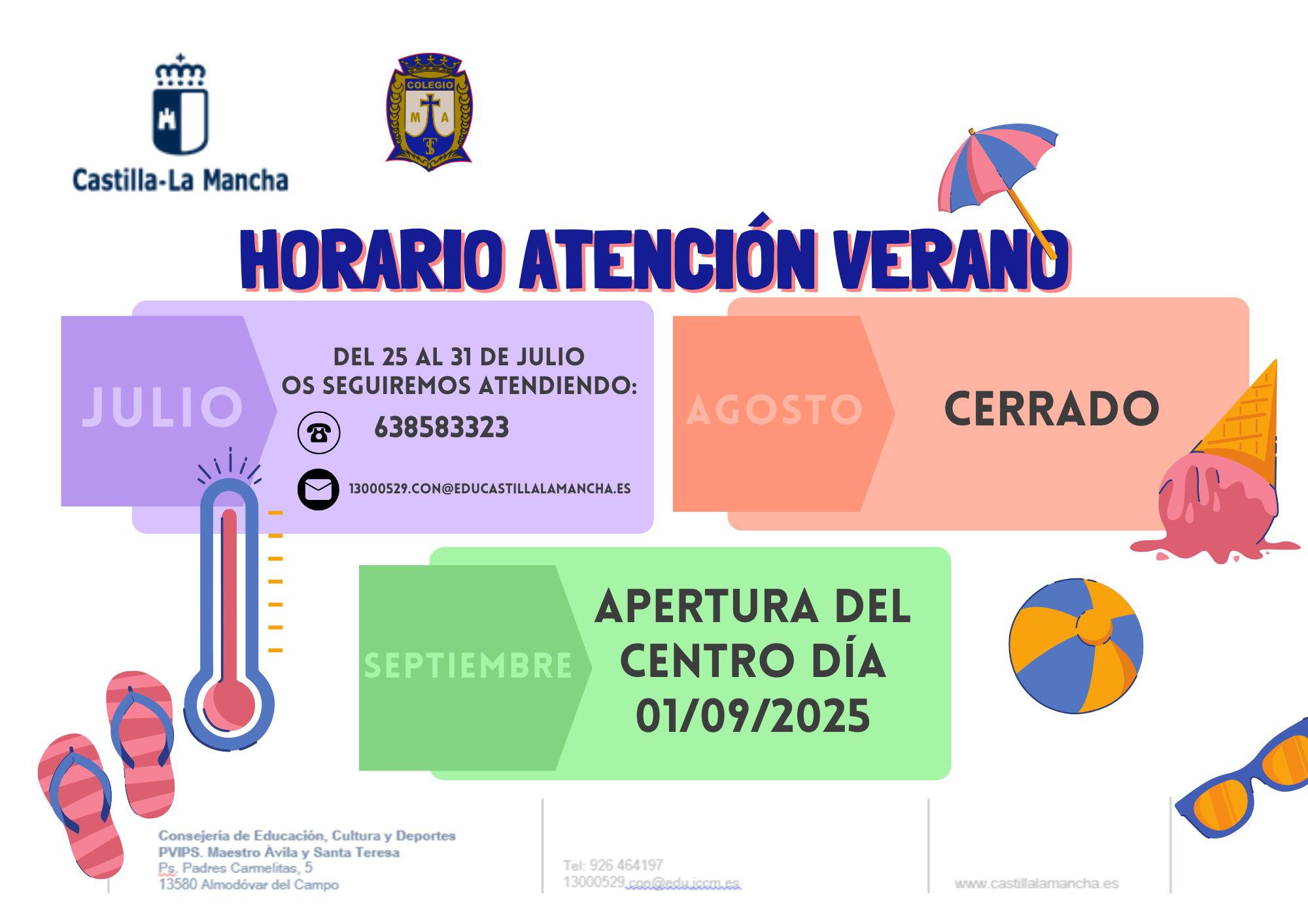 Horario Escolar Sencillo Blanco y Negro
