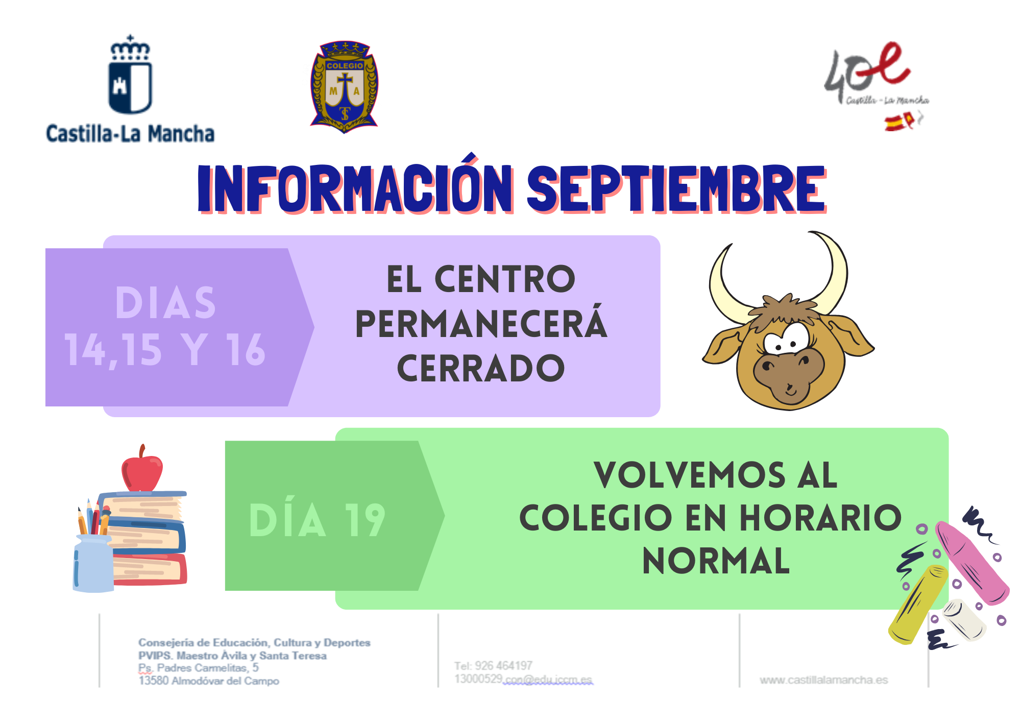 Horario Escolar Sencillo Blanco y Negro 1